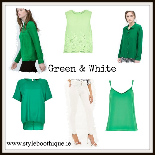 green & white